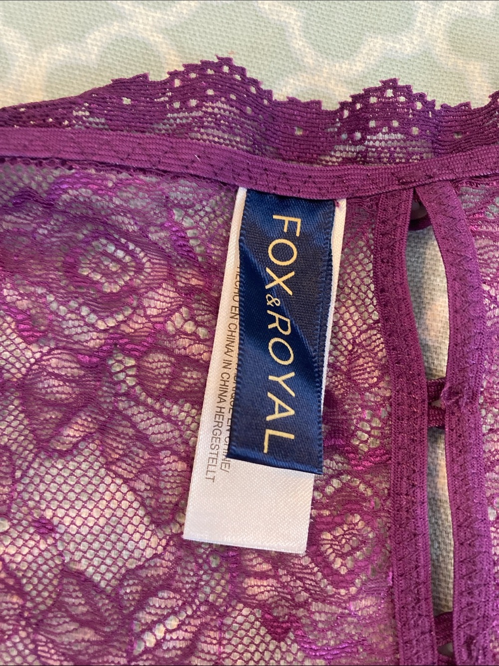 City Chic Fox & Royal Gia Cless Open Gusset Panty Purple 16 - Picture 7 of 10